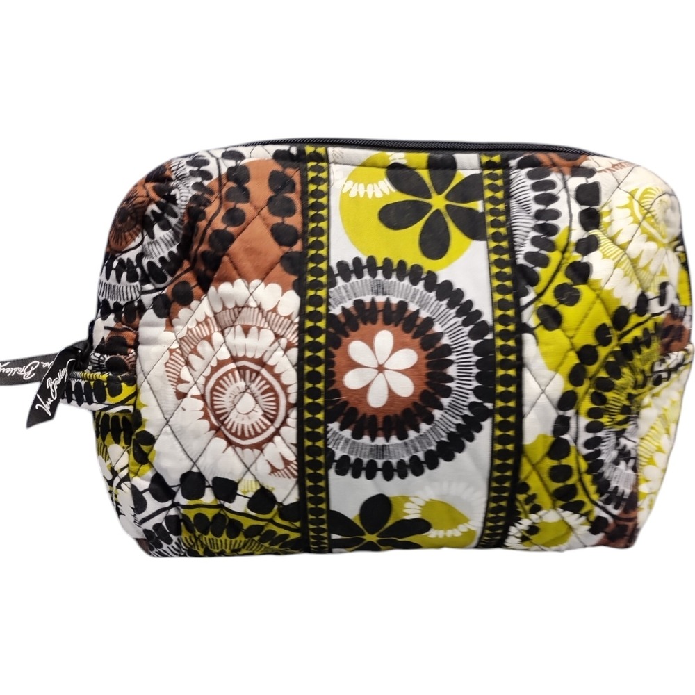 Vera Bradley Cocoa Moss Pouch Wallet Womens Multicolor Lined Casual Zip Around